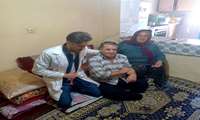 نمونه گیری سلامت سالمندان و  معلولان روستای نسا در منازل انجام شد